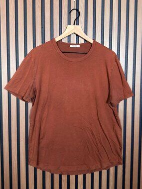 Buck Mason T Shirt Large Mens Brick Orange Short Sleeve 100% Cotton Tee
